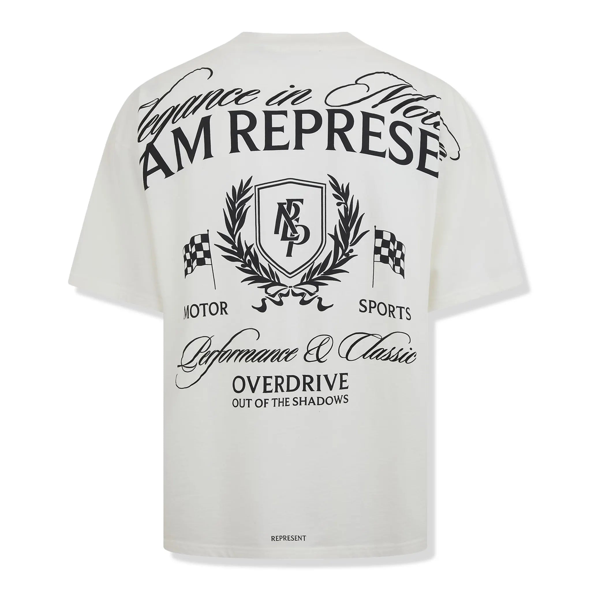 Back View of Represent Crest White T Shirt MLM41069-72